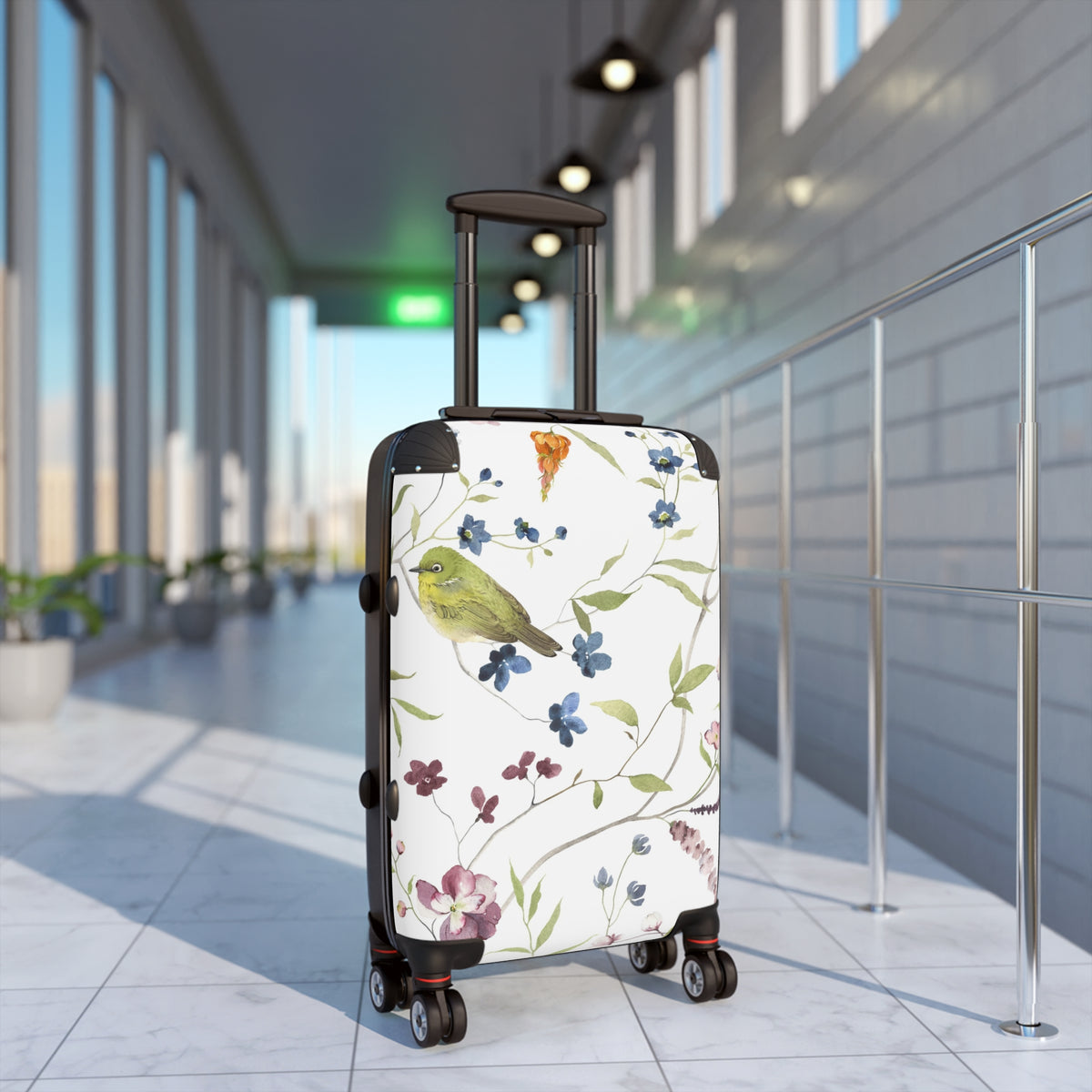Bird & Blossom Carry-On Suitcase — Floral Travel Luggage