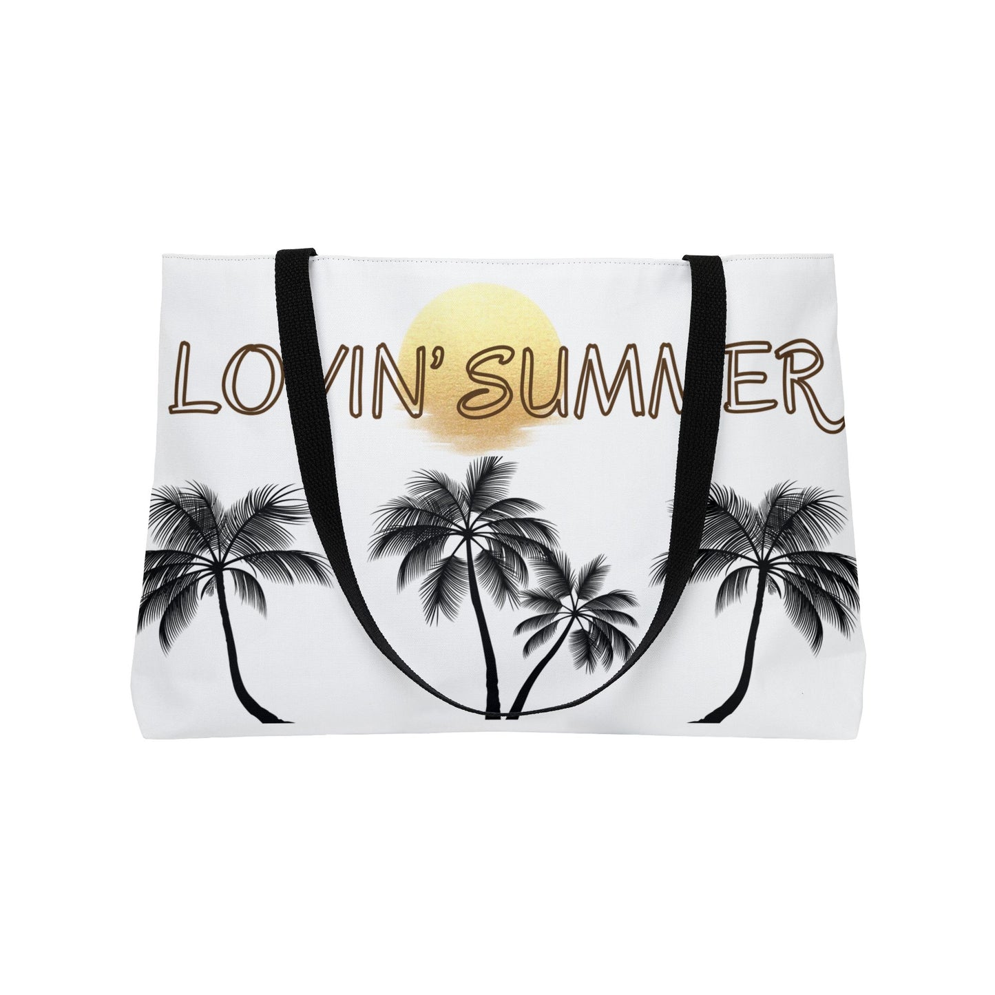 Weekender Tote Bag — "Lovin' Summer" Palm Tree Beach Tote