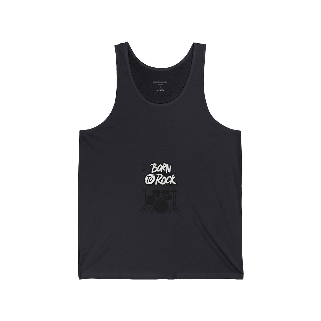 Born to Rock Drum Set Tank Top — Graphic Music Lover Tee