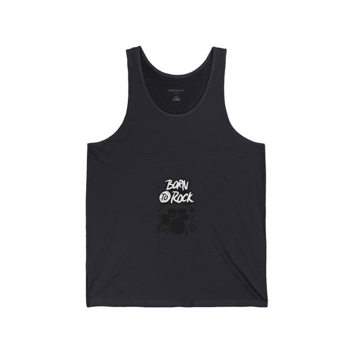 Born to Rock Drum Set Tank Top — Graphic Music Lover Tee
