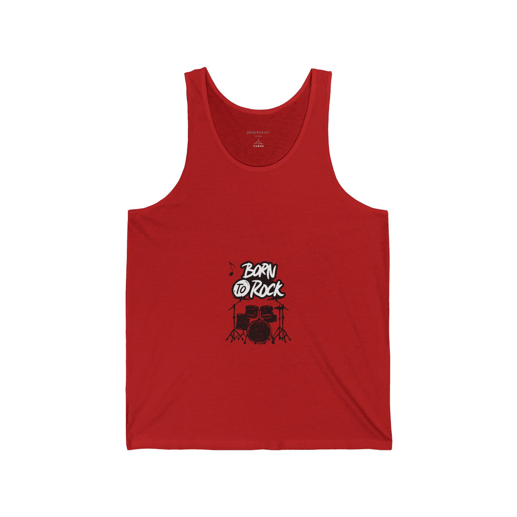 Born to Rock Drum Set Tank Top — Graphic Music Lover Tee