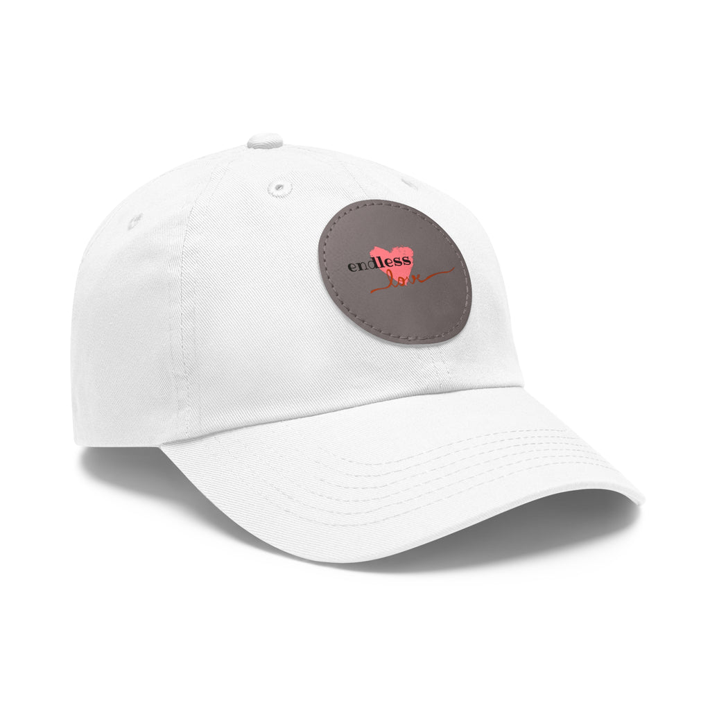 Leather Patch Dad Hat — Heartbeat 'endless' Design