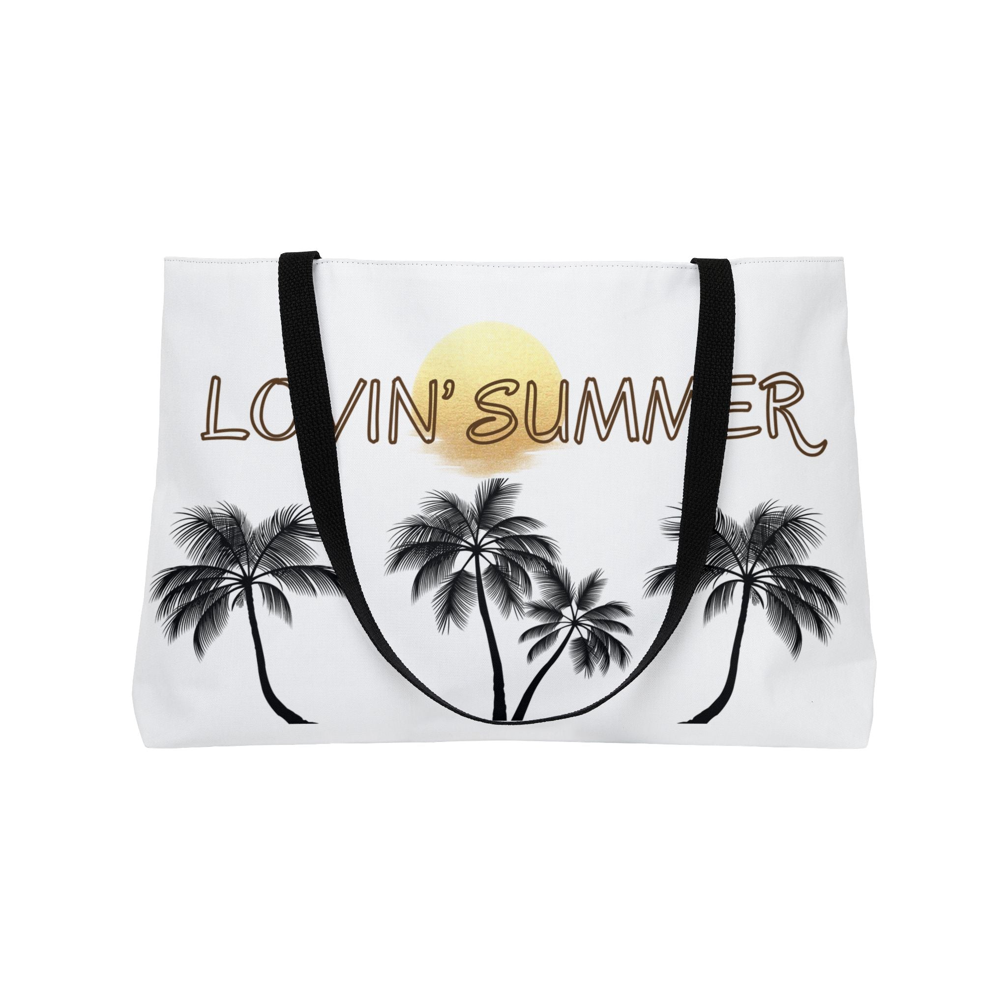 Weekender Tote Bag — "Lovin' Summer" Palm Tree Beach Tote
