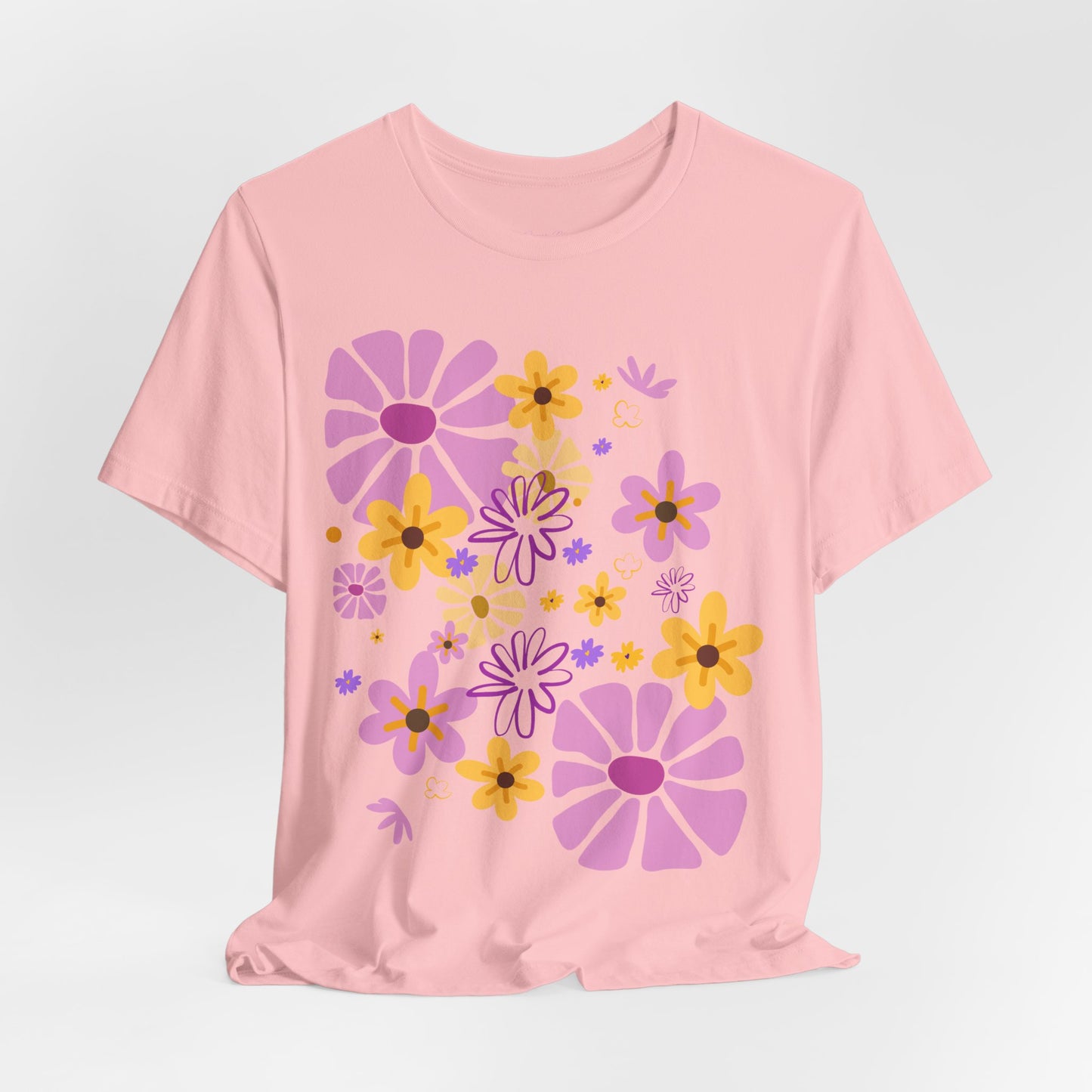 Comfortable T-shirt "Coeur Bloom" Flower Print