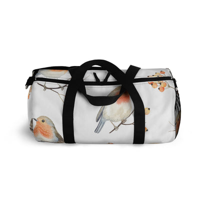 Bird Print Duffel Bag — Watercolor Robin Travel Bag