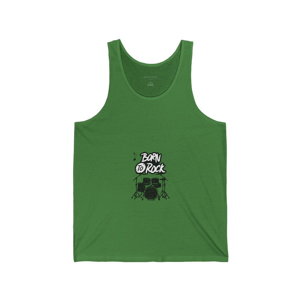 Born to Rock Drum Set Tank Top — Graphic Music Lover Tee