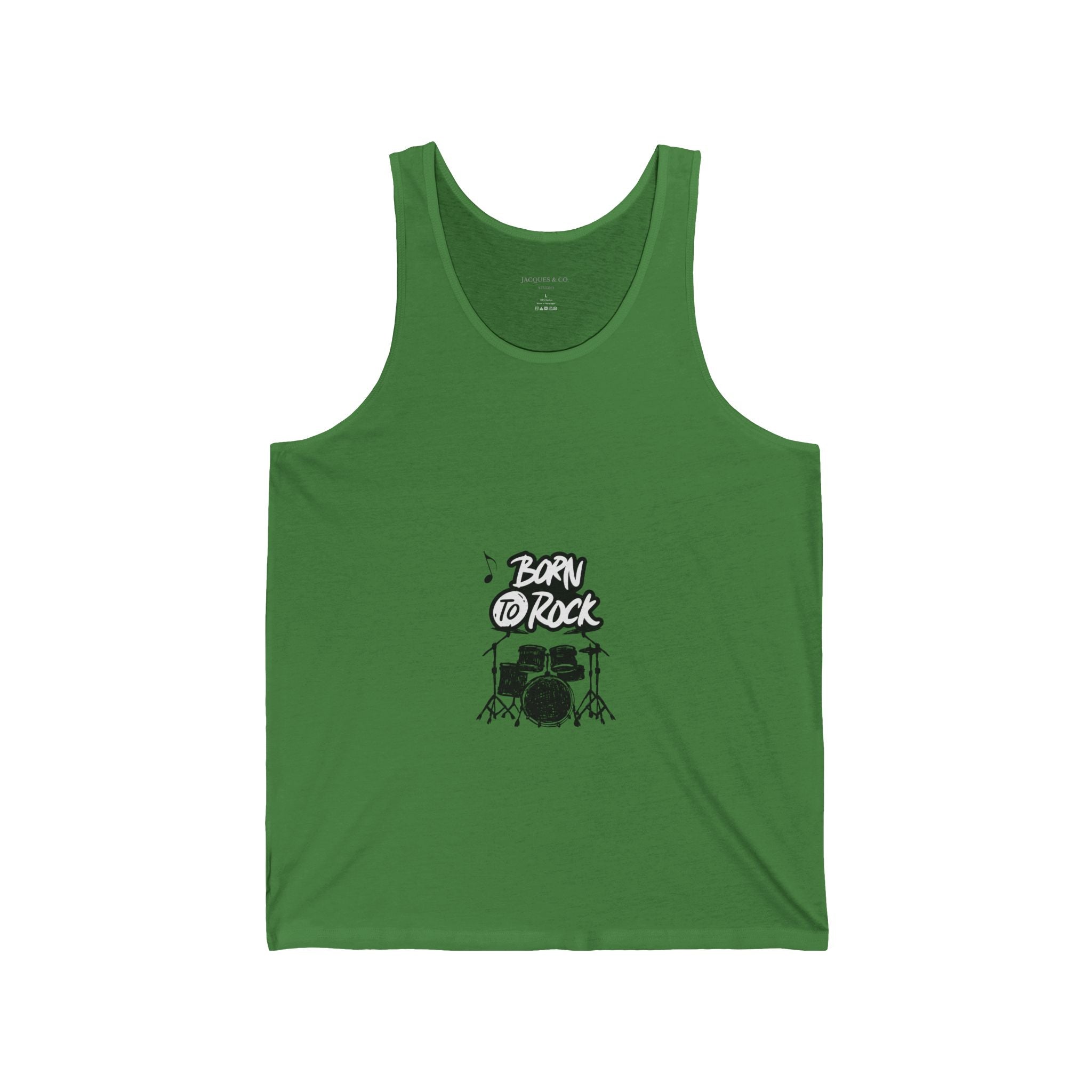 Born to Rock Drum Set Tank Top — Graphic Music Lover Tee