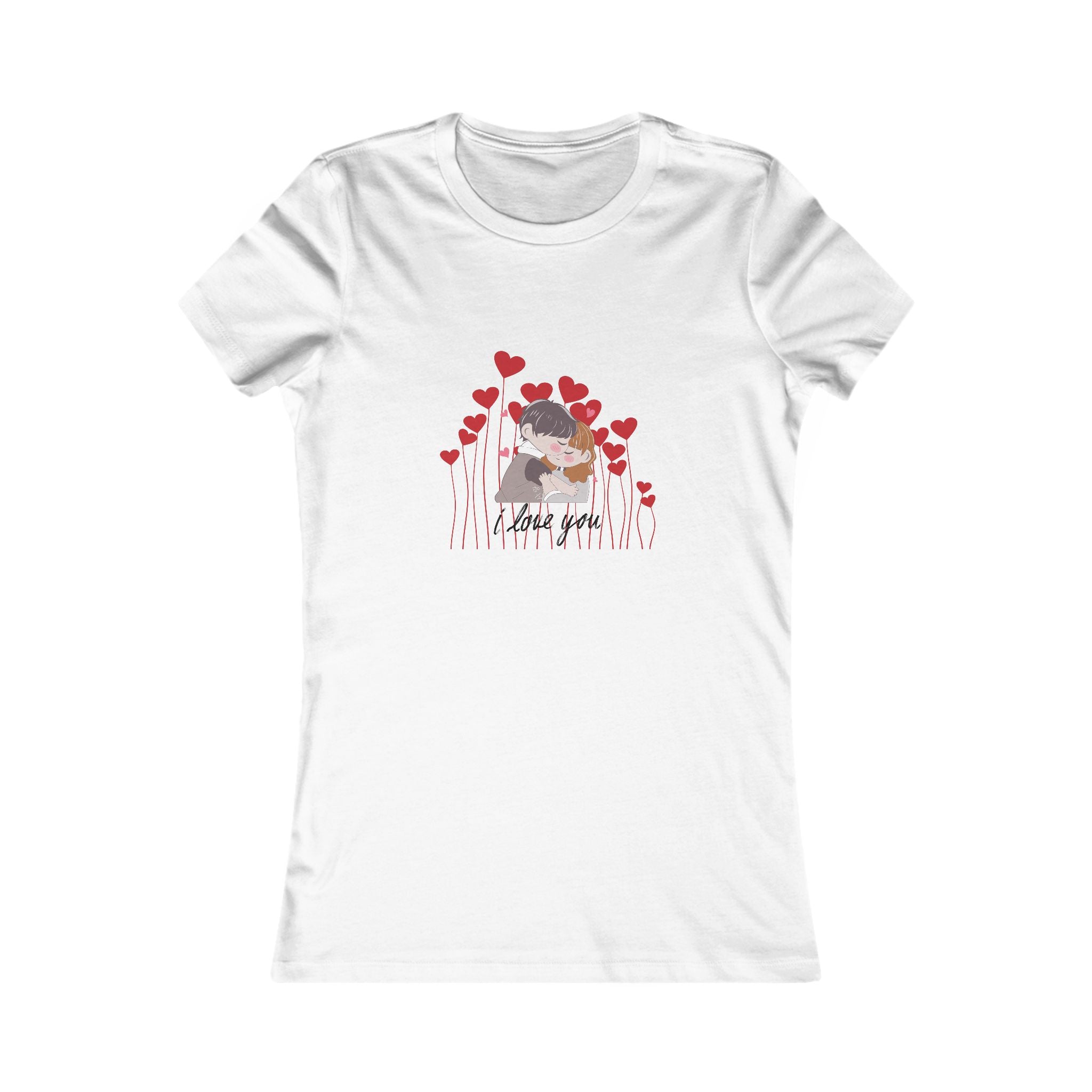 Women's Tee — 'Love You' Floral Heart Graphic