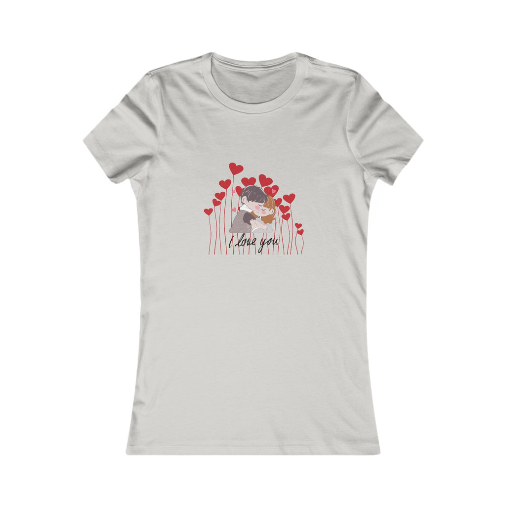 Women's Tee — 'Love You' Floral Heart Graphic