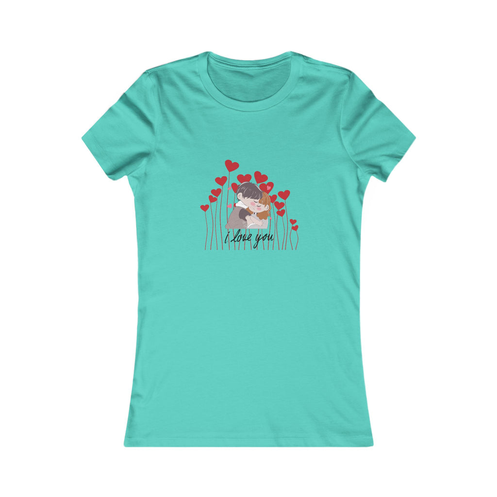 Women's Tee — 'Love You' Floral Heart Graphic