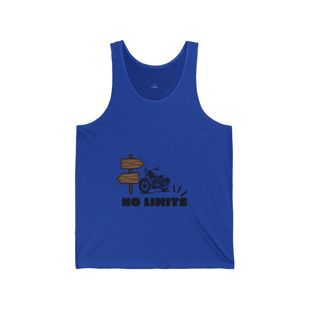 No Limits Motorcycle Tank Top — Biker Road Trip Graphic Tank