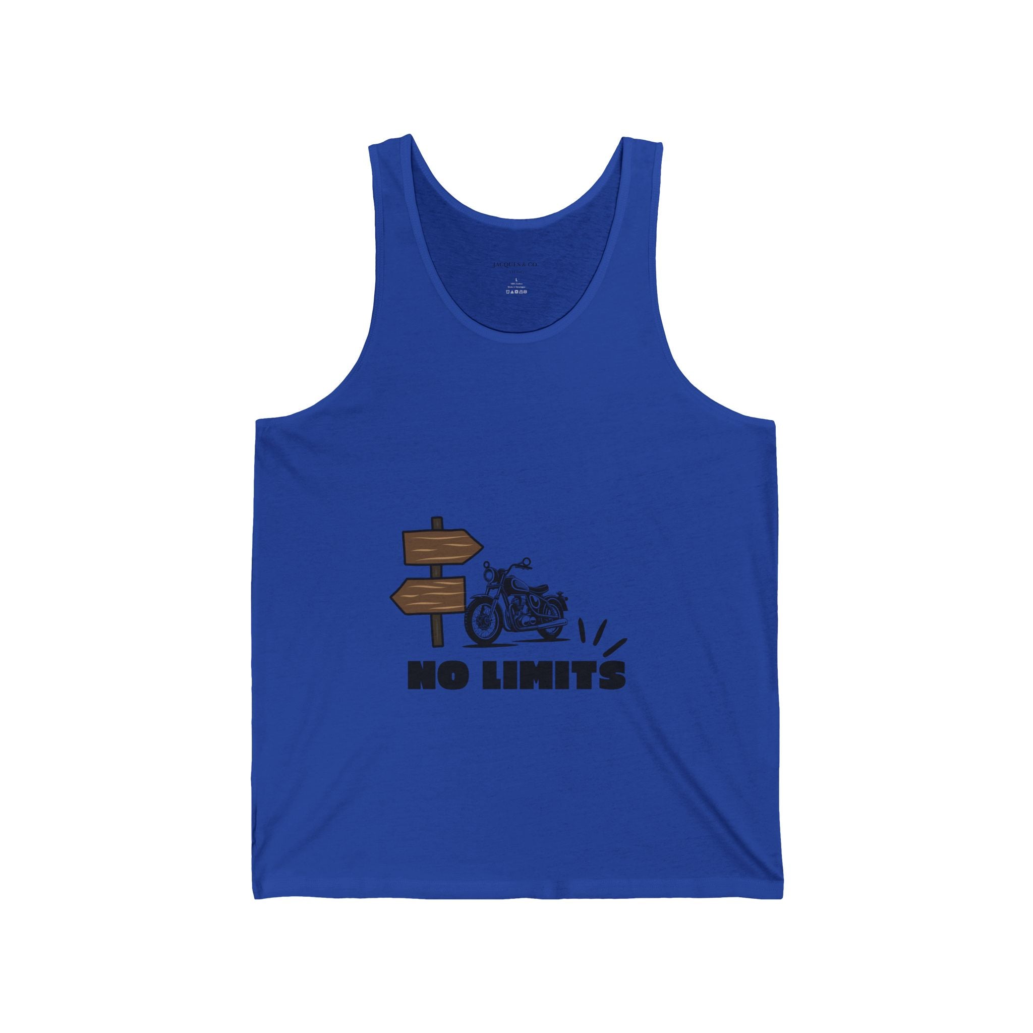 No Limits Motorcycle Tank Top — Biker Road Trip Graphic Tank