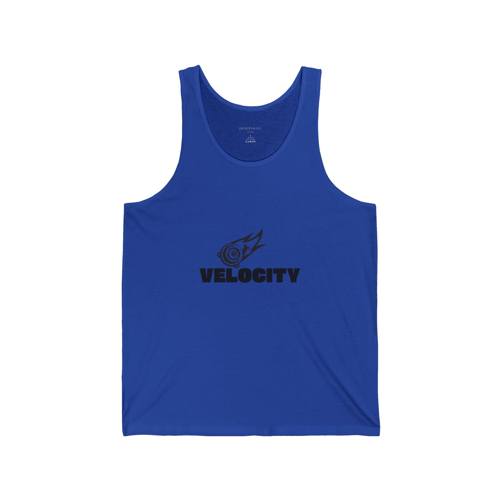 Velocity Logo Tank Top — Athletic Graphic Jersey Tank