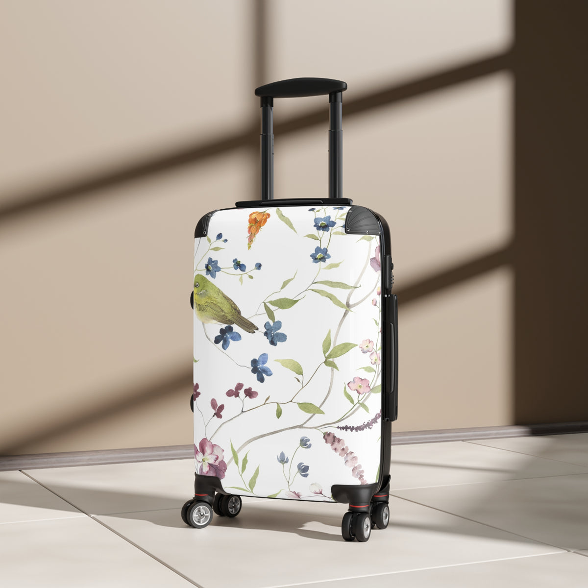 Bird & Blossom Carry-On Suitcase — Floral Travel Luggage