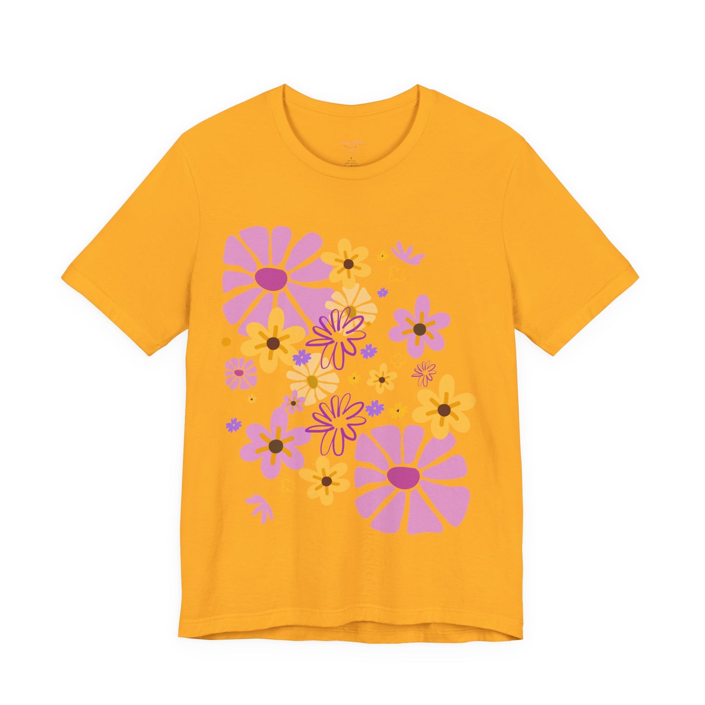 Comfortable T-shirt "Coeur Bloom" Flower Print