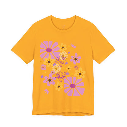 Comfortable T-shirt "Coeur Bloom" Flower Print