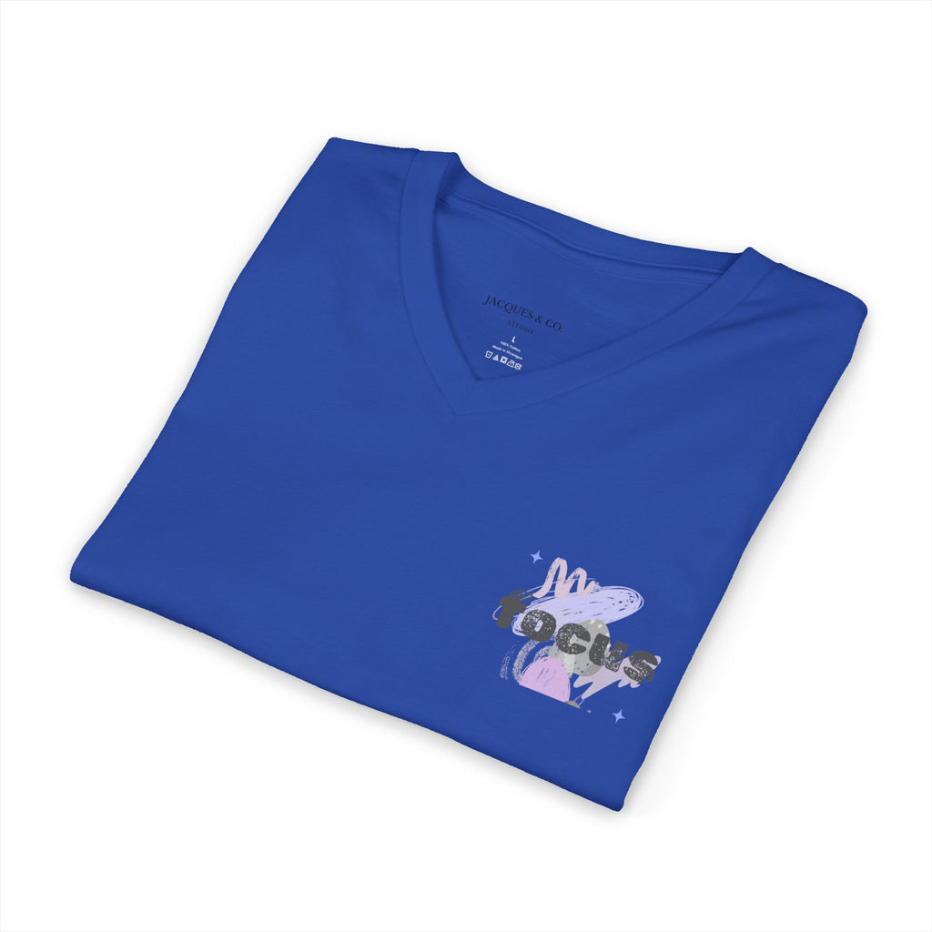 Keep It Simple V-Neck Tee — Minimalist Motivational Graphic T-Shirt