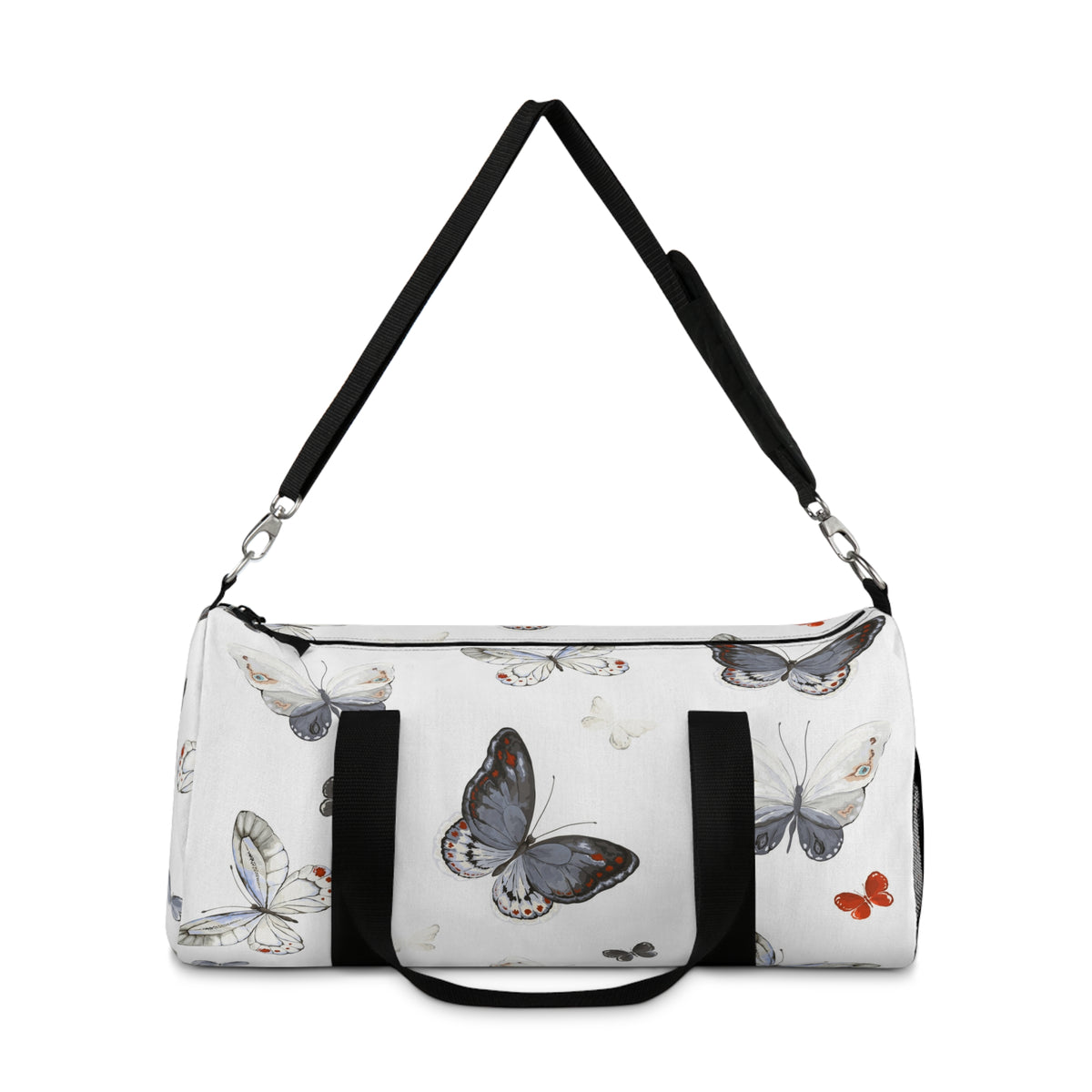 Butterfly Print Duffel Bag — Lightweight Travel & Gym Bag with Watercolor Butterflies