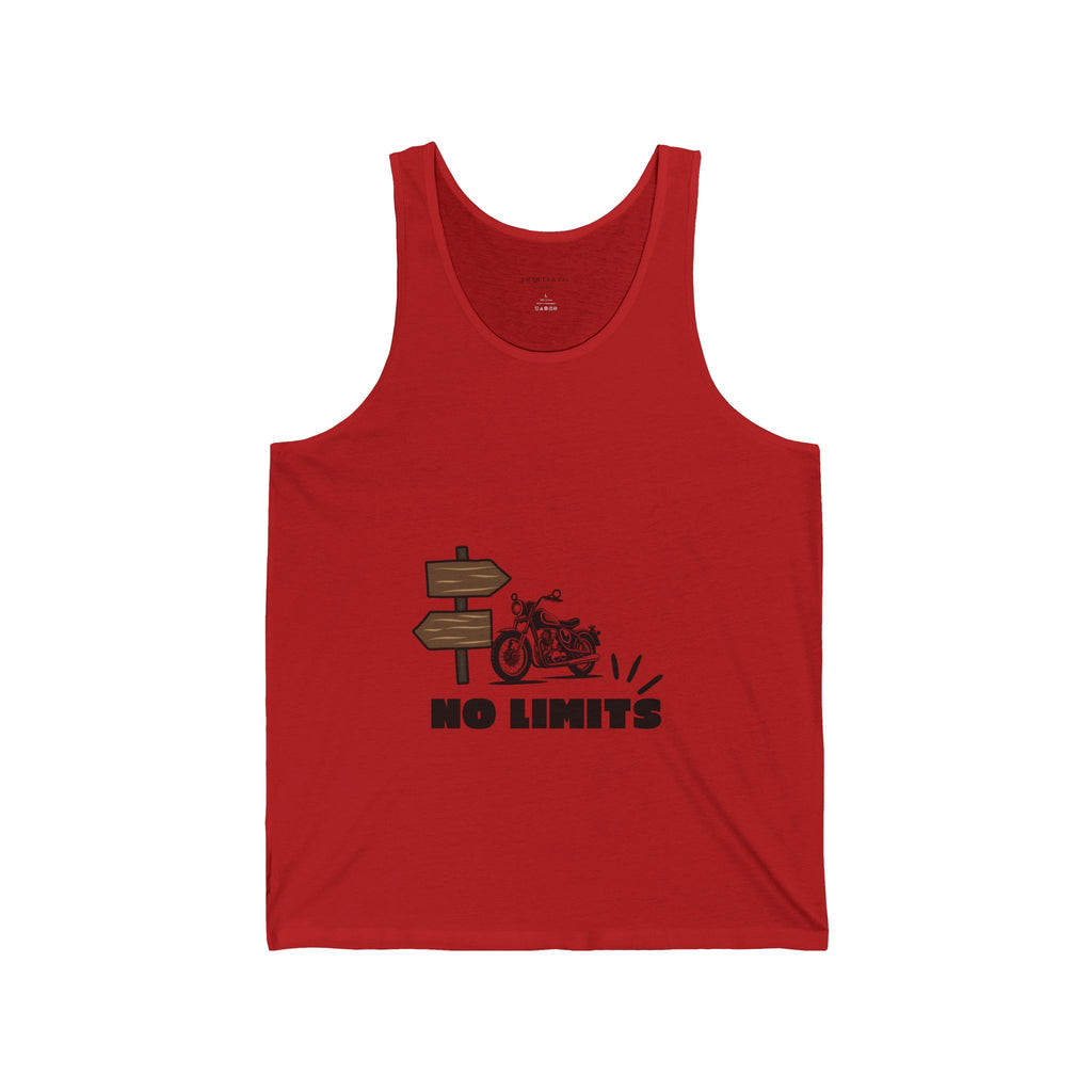 No Limits Motorcycle Tank Top — Biker Road Trip Graphic Tank