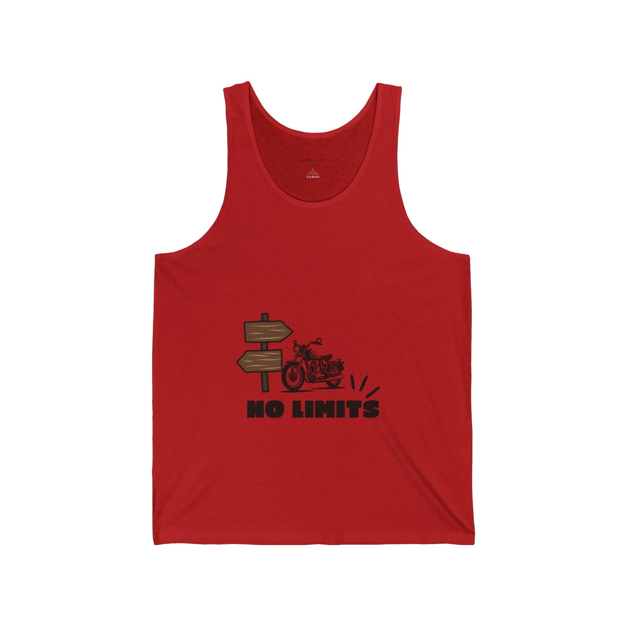 No Limits Motorcycle Tank Top — Biker Road Trip Graphic Tank