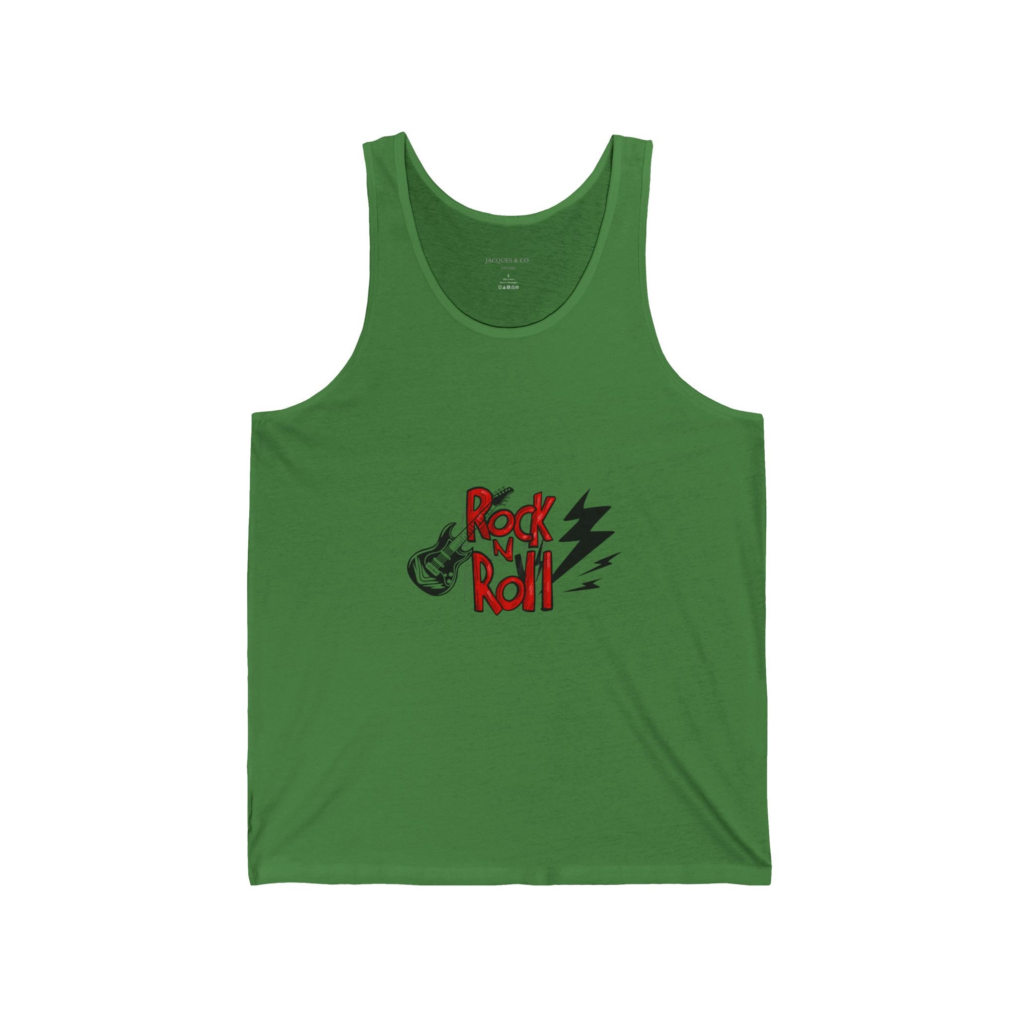Rock N Roll Tank Top — Vintage Guitar Lightning Graphic Tank