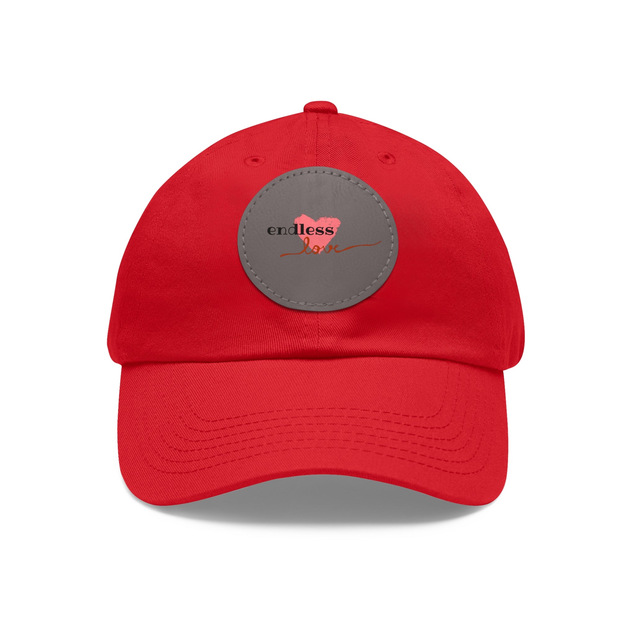 Leather Patch Dad Hat — Heartbeat 'endless' Design