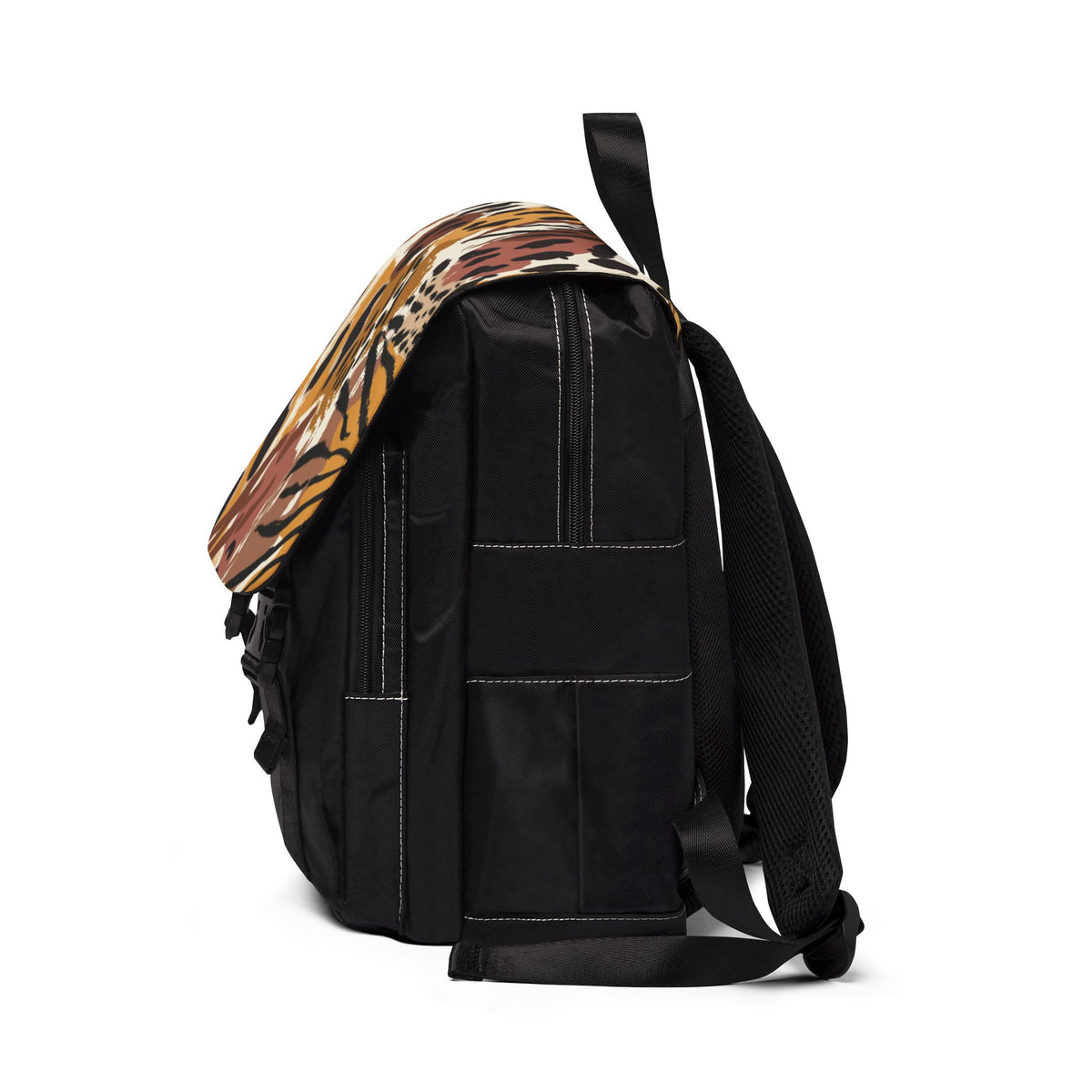 Leopard Print Casual Backpack — Chic Safari Shoulder Bag