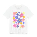 Floral Bouquet Graphic Tee — Pink & Purple Flower Pattern T-Shirt
