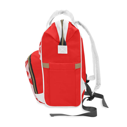 Heart Pattern Diaper Backpack – Multifunctional Baby Bag for Parents