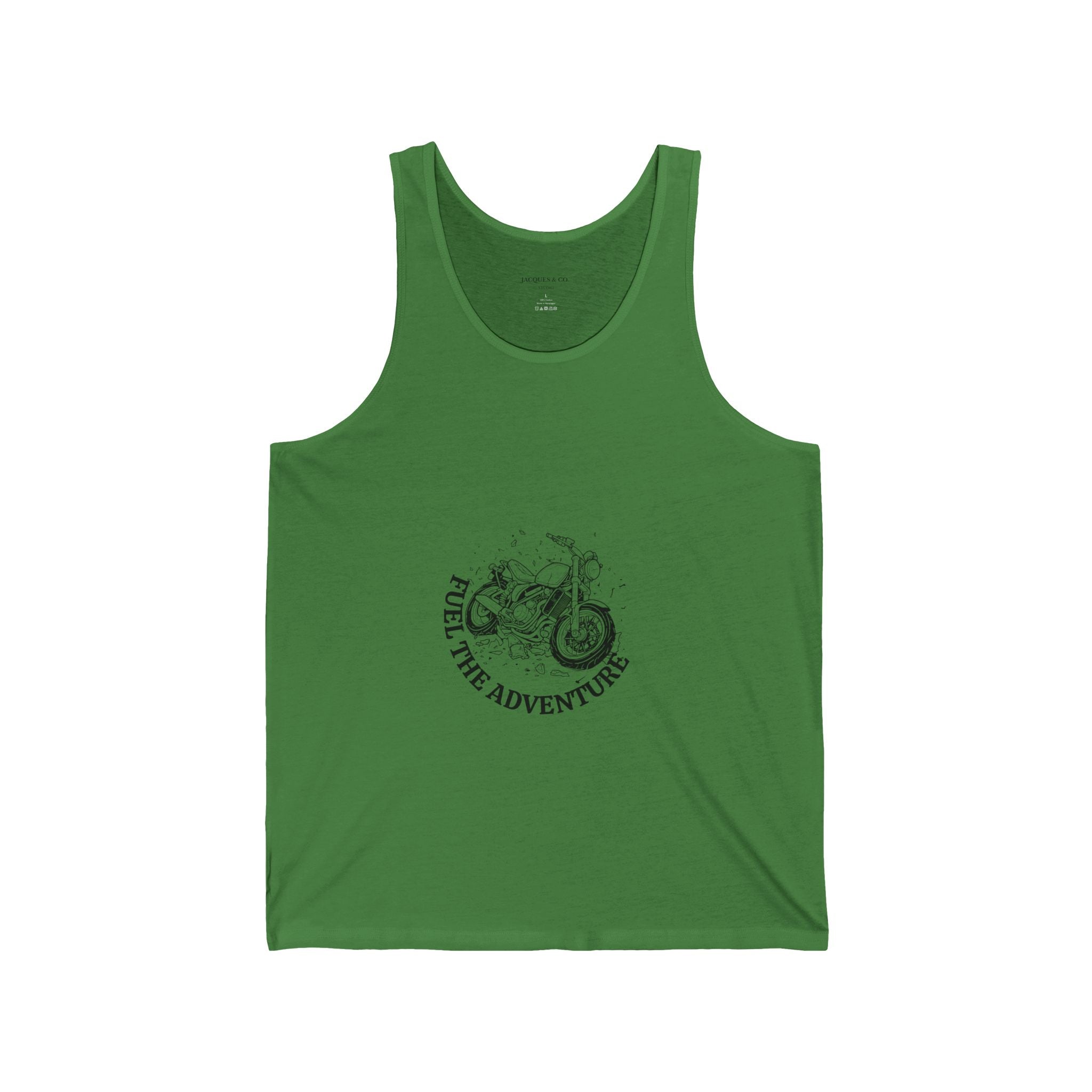 Adventure Motorcycle Tank Top — "Fuel the Adventure" Graphic
