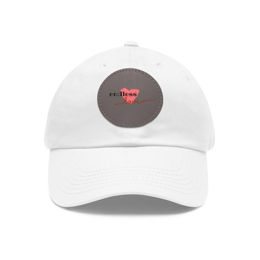 Leather Patch Dad Hat — Heartbeat 'endless' Design