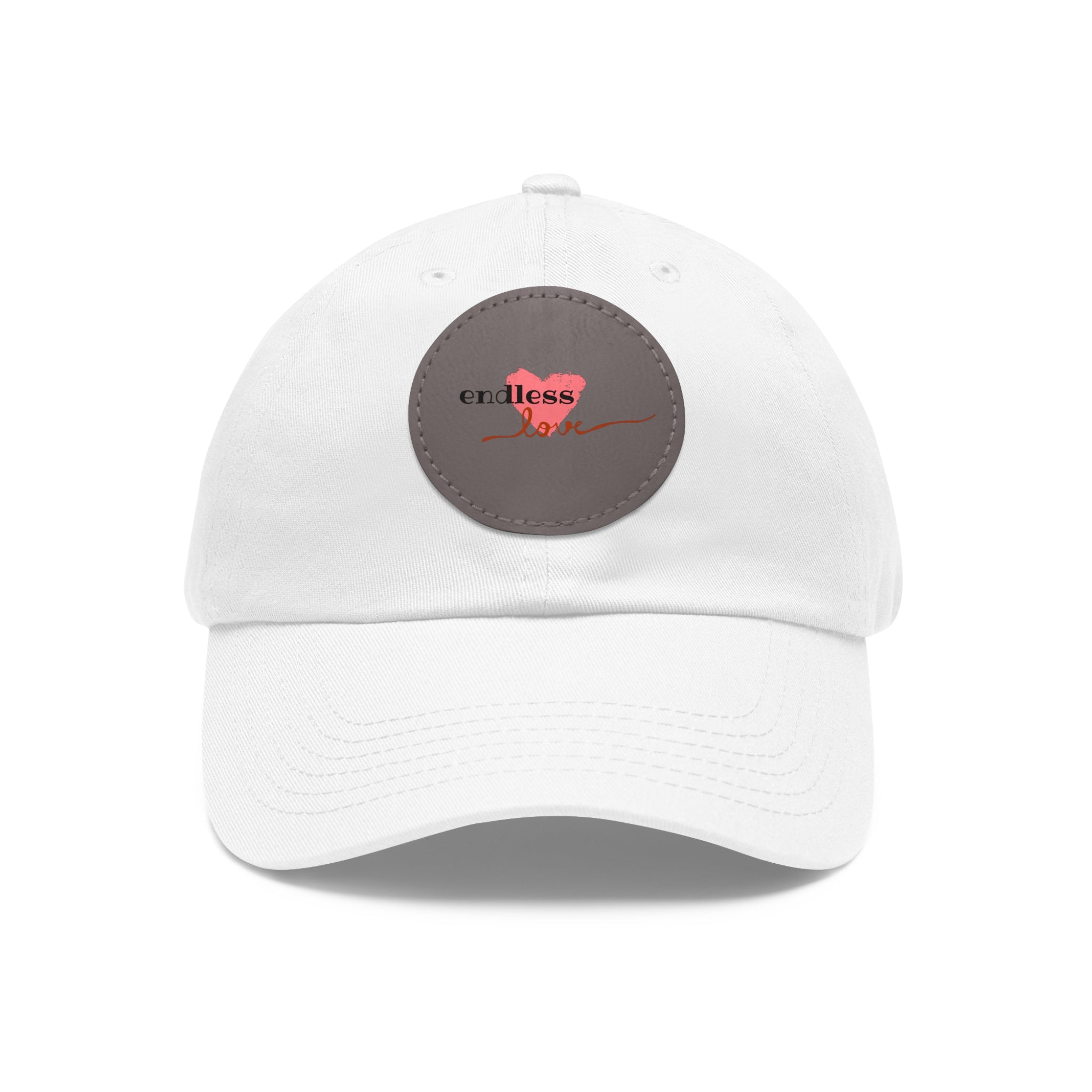 Leather Patch Dad Hat — Heartbeat 'endless' Design