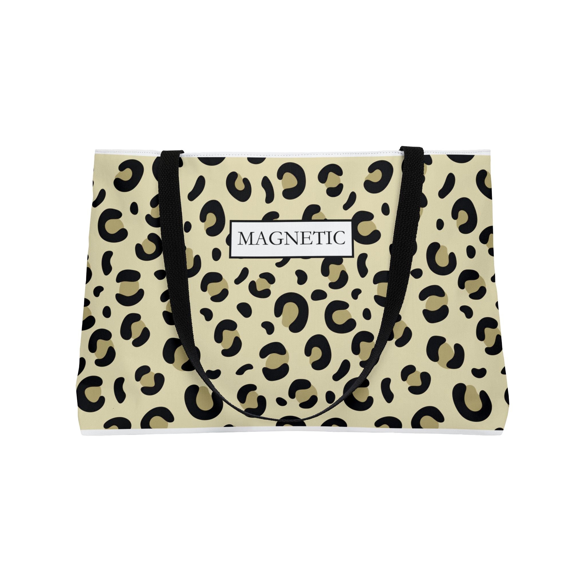 Leopard Print Weekender Tote Bag — 'MAGNETIC' Chic Travel Carryall