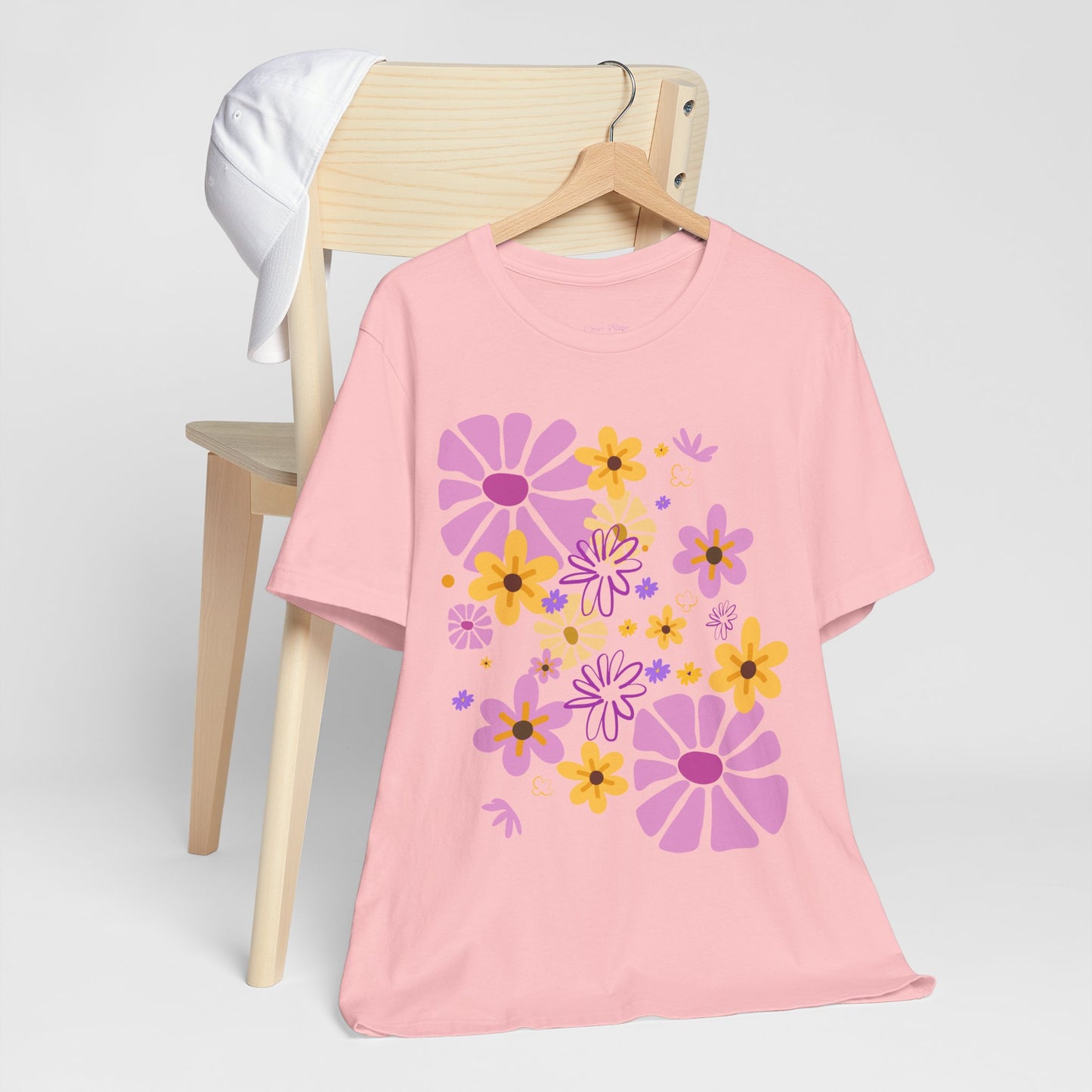 Comfortable T-shirt "Coeur Bloom" Flower Print