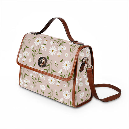 Daisy Floral Waterproof Canvas Bag — Floral Satchel Purse