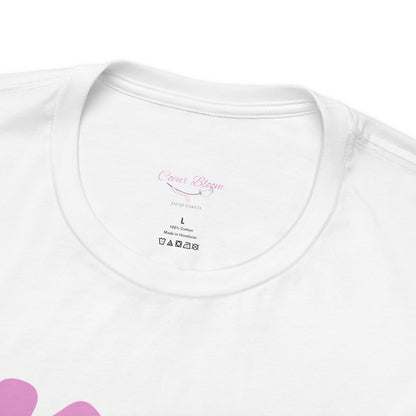 Comfortable T-shirt "Coeur Bloom" Flower Print
