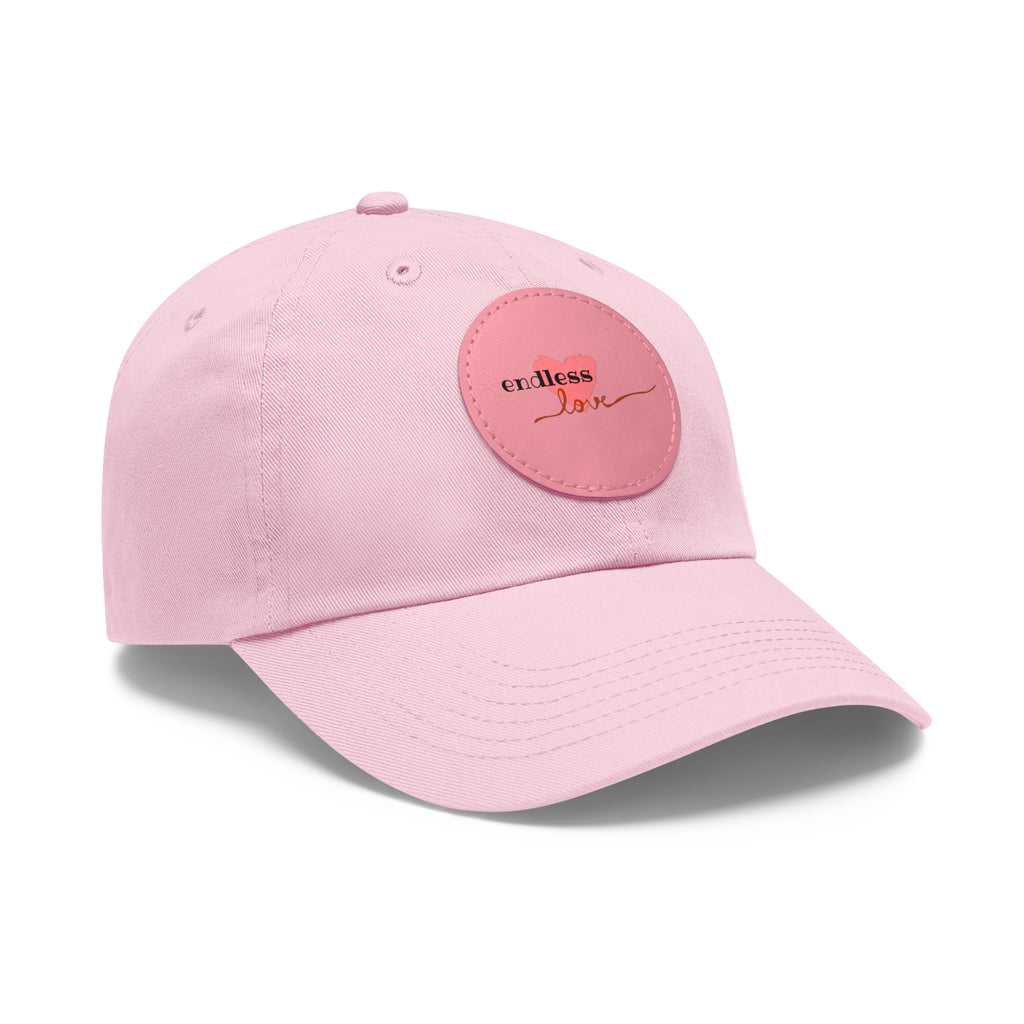 Leather Patch Dad Hat — Heartbeat 'endless' Design