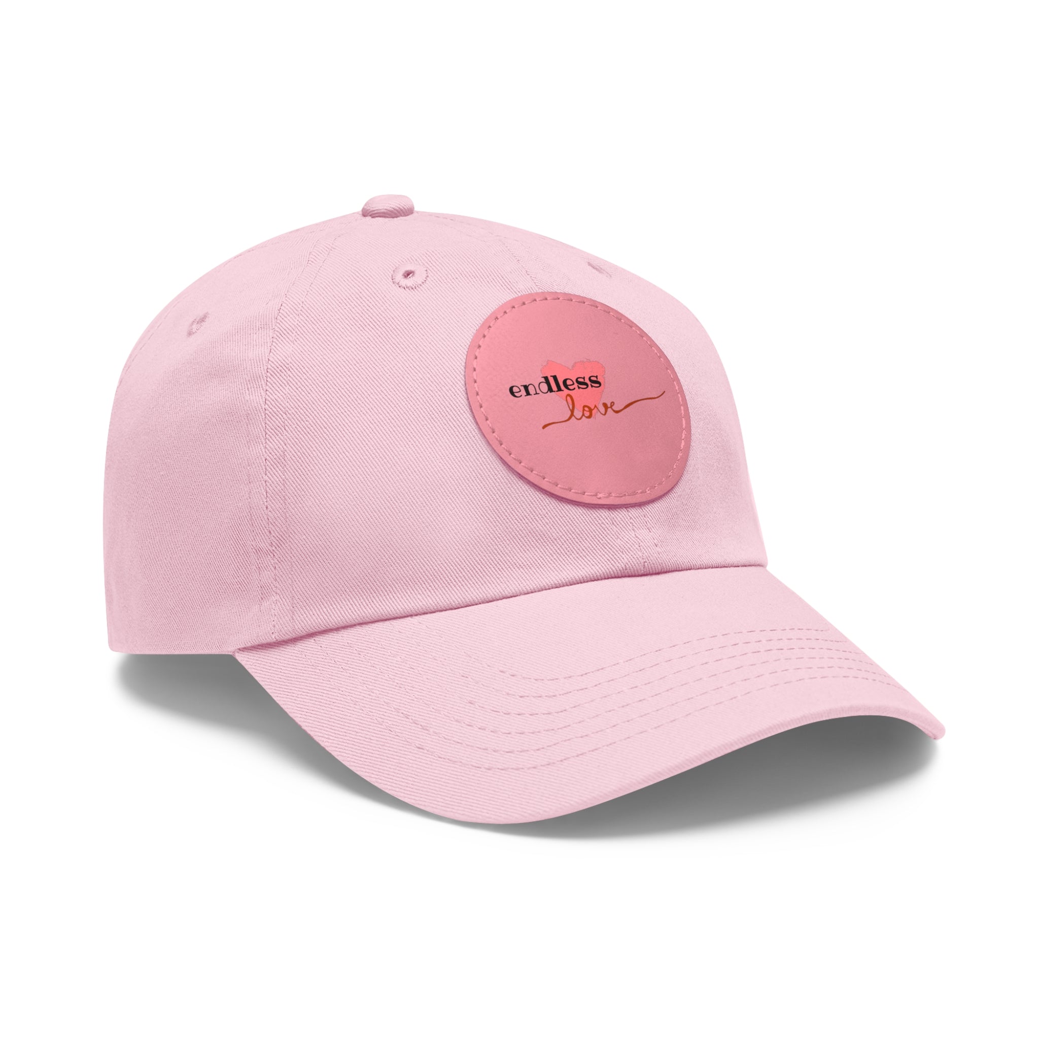 Leather Patch Dad Hat — Heartbeat 'endless' Design