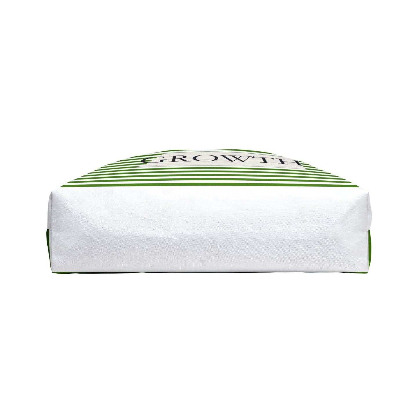 Growth Striped Weekender Tote Bag — Green Stripes Motivational Beach & Travel Bag