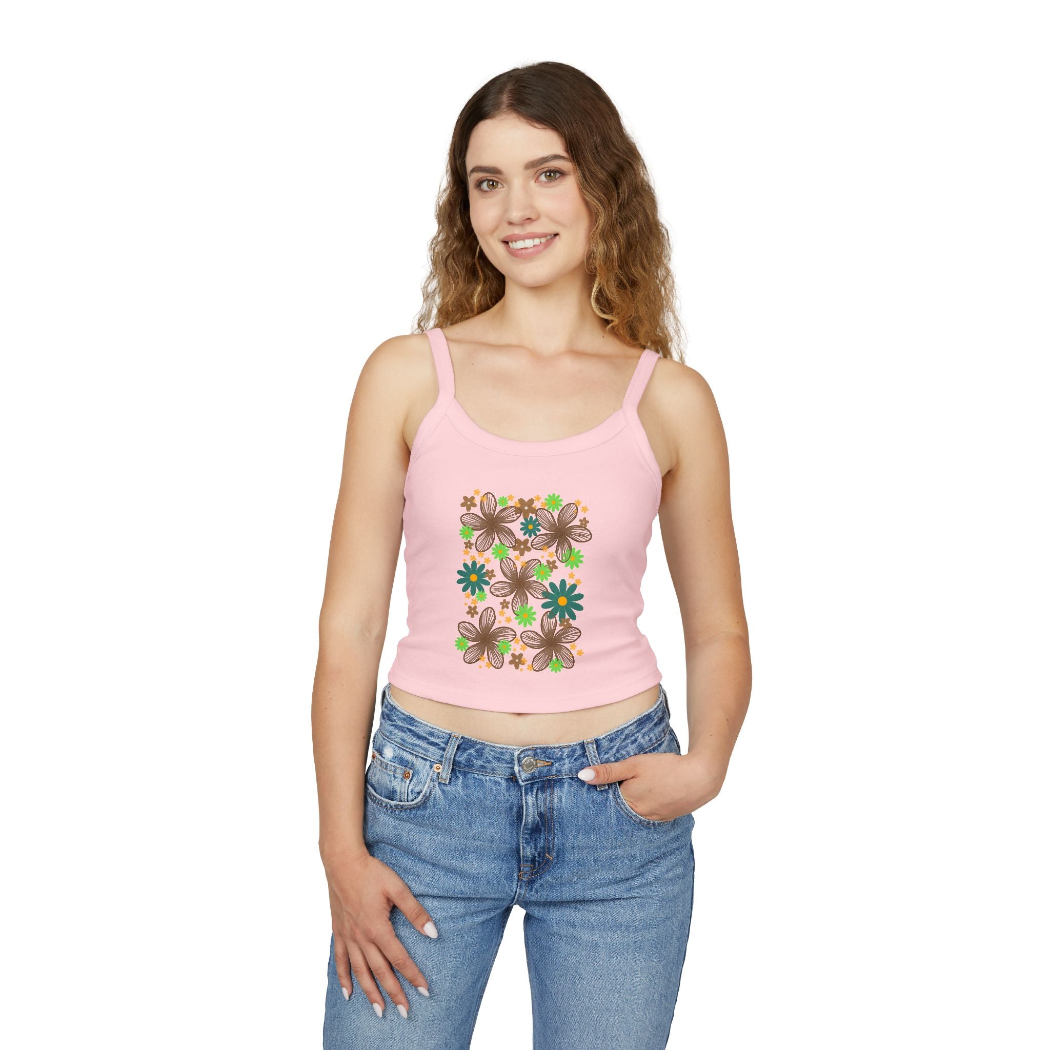 Floral Retro Garden Crop Tank