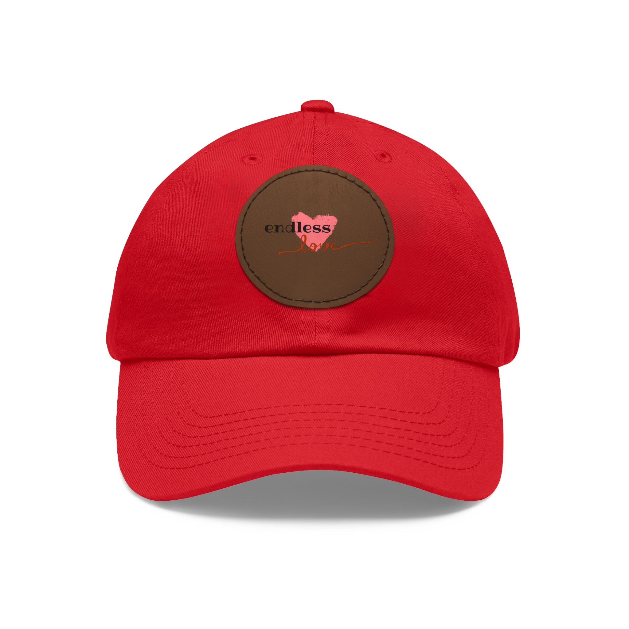 Leather Patch Dad Hat — Heartbeat 'endless' Design