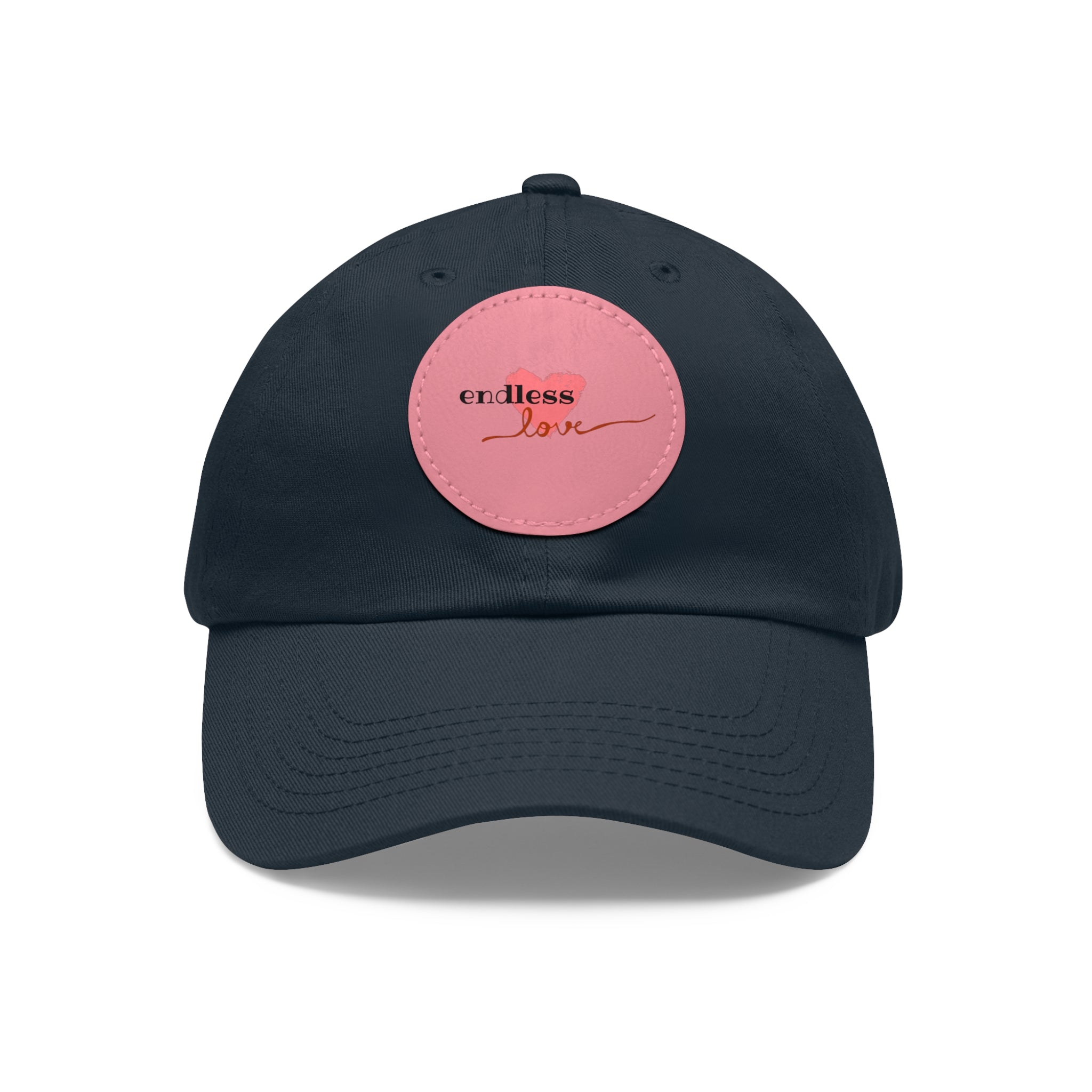 Leather Patch Dad Hat — Heartbeat 'endless' Design