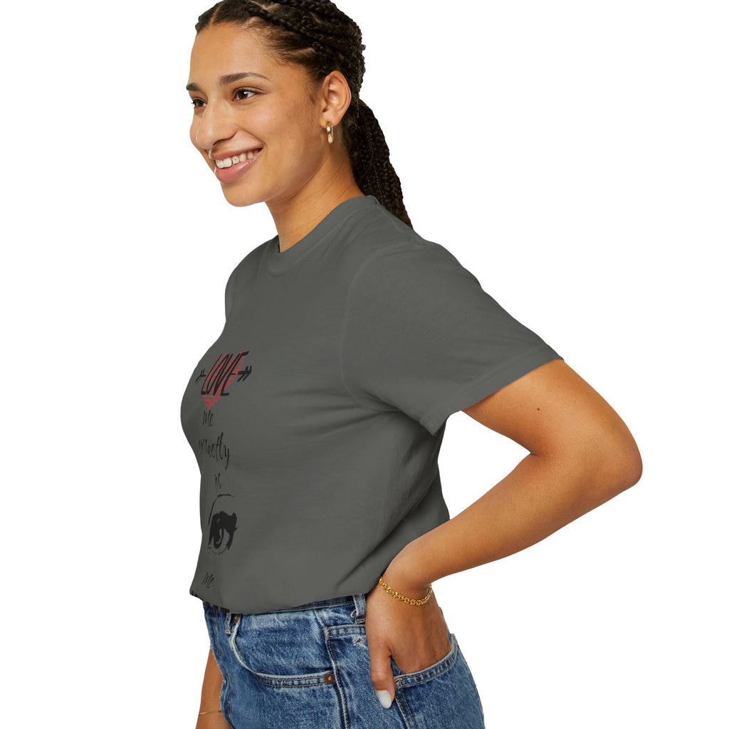 T-Shirt — "Love Me Correctly or Me Leave" Graphic Tee (Eye Illustration)