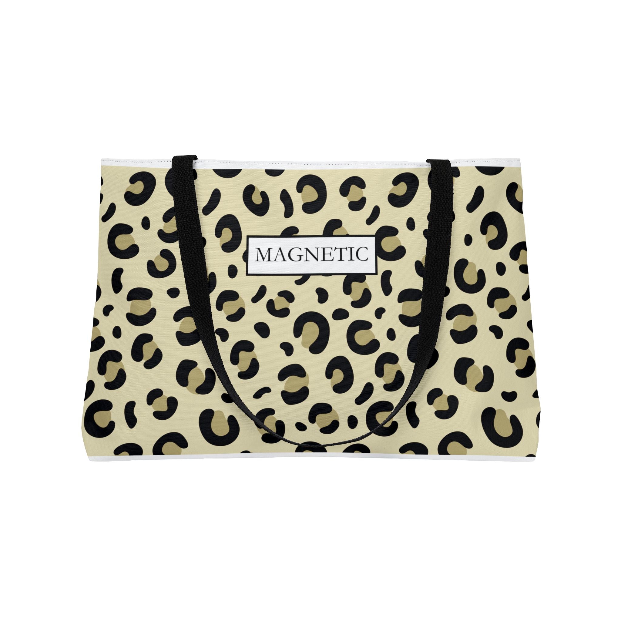 Leopard Print Weekender Tote Bag — 'MAGNETIC' Chic Travel Carryall