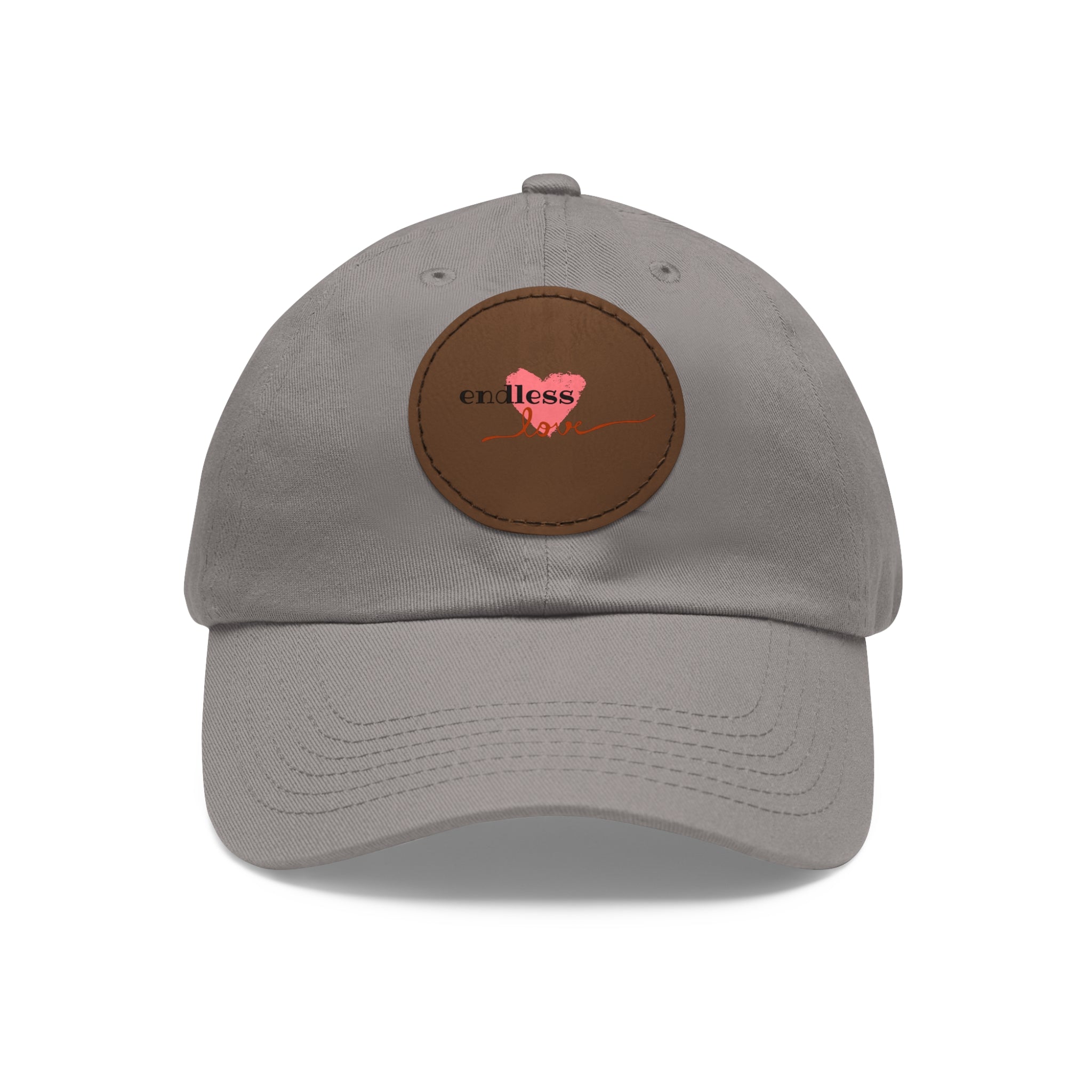 Leather Patch Dad Hat — Heartbeat 'endless' Design