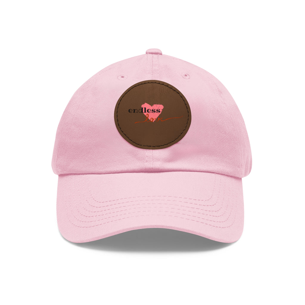Leather Patch Dad Hat — Heartbeat 'endless' Design
