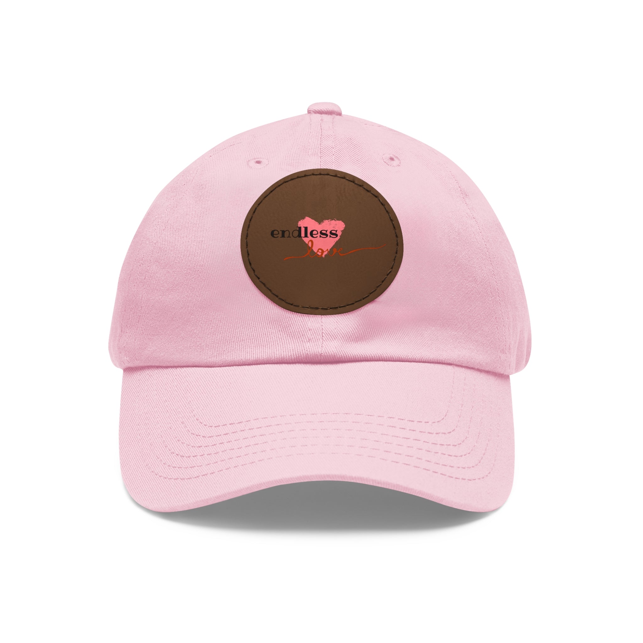 Leather Patch Dad Hat — Heartbeat 'endless' Design