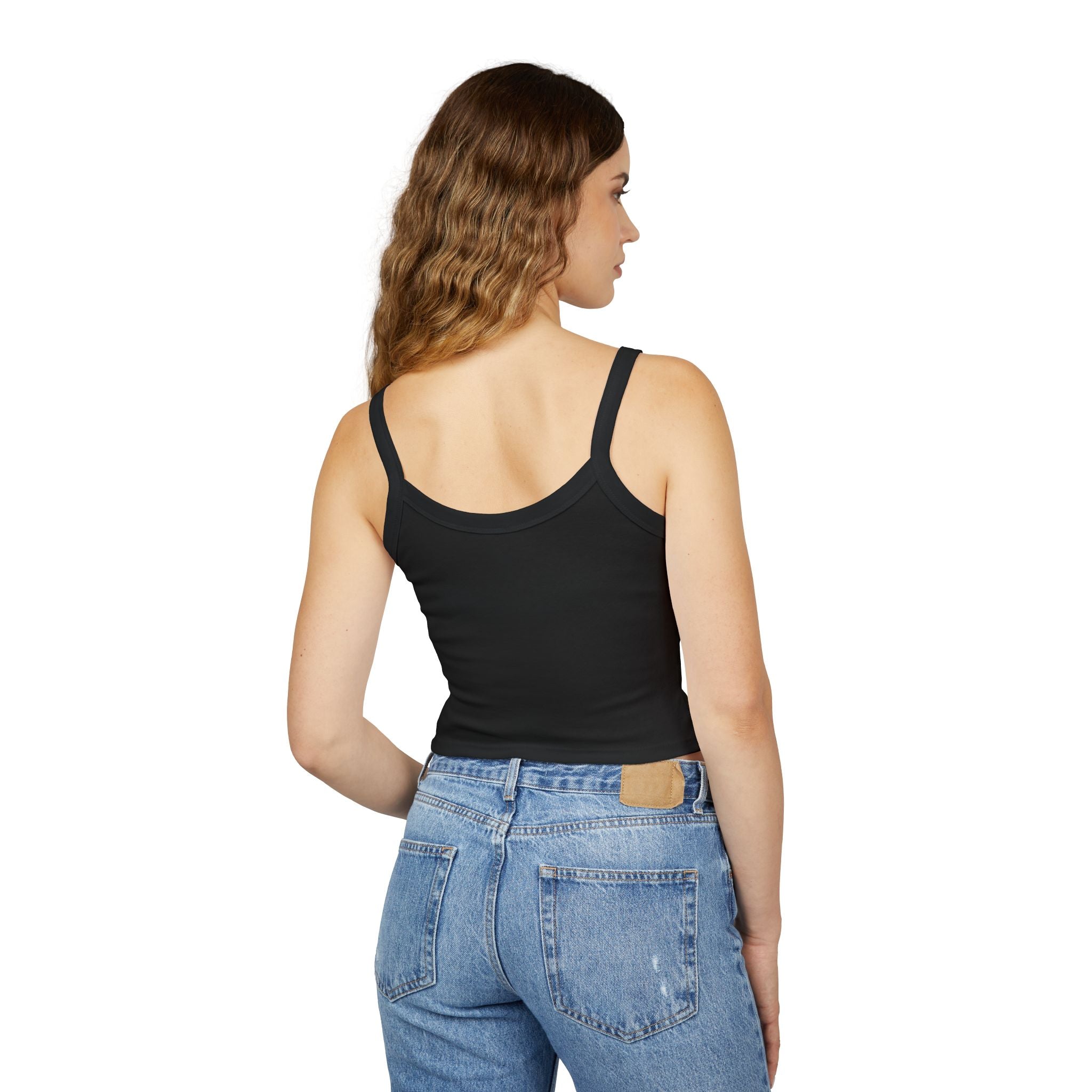 Retro Car Crop Tank Top — Vintage Sedan Graphic Spaghetti Strap Top