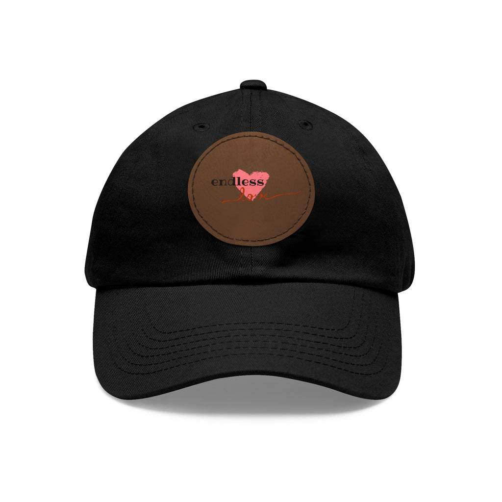 Leather Patch Dad Hat — Heartbeat 'endless' Design