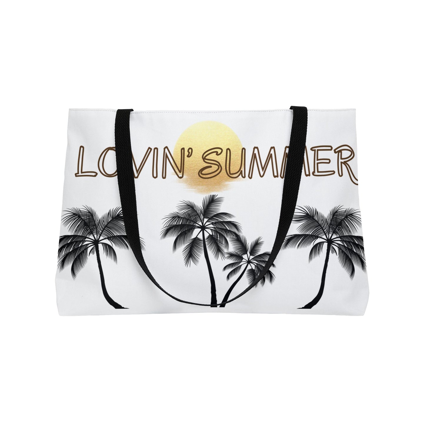 Weekender Tote Bag — "Lovin' Summer" Palm Tree Beach Tote